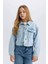 Kız Çocuk Düğmeli Cepli Denim Ceket D9698A825SP 16