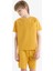 Erkek Çocuk Pijama Takımı Waffle Kısa Kollu Üst Beli Lastikli Şort D9993A825SM 8