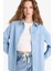 Oversize Geniş Kalıp Tek Cepli Jean Gömlek D8667AX25SP 10