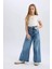 Kız Çocuk Wide Leg Geniş Bol Paça Jean Pantolon D9697A825SM 11