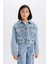 Kız Çocuk Pamuklu Denim Ceket 16