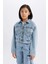 Kız Çocuk Pamuklu Denim Ceket 17