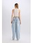 Baggy Fit Yüksek Bel Uzun Jean Yıkamalı Pantolon D9406AX25SM 10