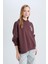 Coool Loose Fit Kapüşonlu Sırt Baskılı Kalın Sweatshirt E1495AX24WN 10