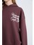Coool Loose Fit Kapüşonlu Sırt Baskılı Kalın Sweatshirt E1495AX24WN 11