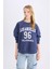 Coool Loose Fit Bisiklet Yaka Baskılı Kalın Sweatshirt E1494AX24WN 9