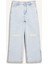 Kız Çocuk Wide Leg Yırtık Detaylı Geniş Paça Jean Pantolon Z4708A625SP 16