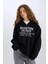 Oversize Geniş Kalıp Yarım Fermuarlı Sırt Baskılı Sweatshirt E1525AX24WN 11
