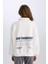 Oversize Geniş Kalıp Yarım Fermuarlı Sırt Baskılı Kalın Sweatshirt E1524AX24WN 12
