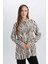 Regular Fit Desenli Uzun Kollu Gömlek Tunik E0786AX25SP 11
