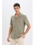 Regular Fit Polo Yaka Yazlık Kısa Kollu Gömlek 9