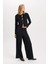 Wide Leg Geniş Bol Paça Beli Lastikli Basic Düz Bürümcük Pantolon D6300AX24AU 8