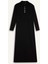 Regular Fit Gömlek Yaka Basic Düz Uzun Kollu Pike Maxi Elbise E1417AX24WN 14
