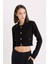 Crop Gömlek Yaka Düğmeli Triko Hırka E1811AX24WN 9