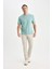 %100 Pamuk New Regular Fit Bisiklet Yaka Basic Düz Kısa Kollu Tişört E1091AXNS 7