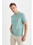 %100 Pamuk New Regular Fit Bisiklet Yaka Basic Düz Kısa Kollu Tişört E1091AXNS 8