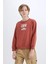 Erkek Çocuk Bisiklet Yaka Baskılı İçi Yumuşak Tüylü Sweatshirt D6209A824CW 10