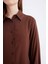 Regular Fit Basic Düz Viskon Uzun Kollu Gömlek Tunik D2613Ax24Au 10