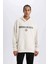 NBA Brooklyn Nets Oversize Geniş Kalıp Kapüşonlu Sırt Baskılı Skuba Dalgıç Kumaş Sweatshirt D6711AX25SP 11