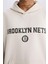 NBA Brooklyn Nets Oversize Geniş Kalıp Kapüşonlu Sırt Baskılı Skuba Dalgıç Kumaş Sweatshirt D6711AX25SP 14