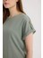 Regular Fit Bisiklet Yaka Bürümcük Kısa Kollu Tişört D3198AX25SP 13