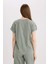 Regular Fit Bisiklet Yaka Bürümcük Kısa Kollu Tişört D3198AX25SP 14