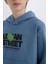 Erkek Çocuk Kapüşonlu Baskılı Cepli İçi Yumuşak Tüylü Sweatshirt D6211A824CW 14