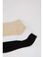 Kadın Dikişsiz 3'lü Bambu Patik Çorap E2098AXNS 10