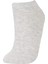 Kadın 3'lü Pamuklu Patik Çorap E2117AXNS 9