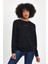 Kadın Bisiklet Yaka Rahat Kalıp 3 Iplik Kalın Orta Brooklyn Nakışlı Sweatshirt SPR24SWK34 1