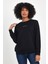Kadın Bisiklet Yaka Rahat Kalıp 3 Iplik Kalın Orta Brooklyn Nakışlı Sweatshirt SPR24SWK34 2