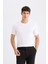 Slim Fit Dar Kesim Bisiklet Yaka Modal Karışımlı Pamuklu Basic Düz Siyah Kısa Kollu Tişört M6606AZ24AU 9