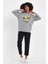Kadın Bisiklet Yaka Rahat Kalıp Içi Polarlı 3 Iplik Kalın N Baskılı Sweatshirt SPR24SWK25 1