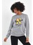 Kadın Bisiklet Yaka Rahat Kalıp Içi Polarlı 3 Iplik Kalın N Baskılı Sweatshirt SPR24SWK25 4