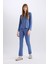 Pijama Takımı Regular Fit Uzun Kollu Üst Uzun Alt-Fall in Love E1804AX24WN 12