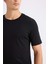Slim Fit Dar Kesim Bisiklet Yaka Modal Karışımlı Pamuklu Basic Düz Siyah Kısa Kollu Tişört M6606AZ24AU 10