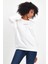 Kadın Bisiklet Yaka Rahat Kalıp 3 Iplik Kalın Orta Brooklyn Nakışlı Sweatshirt SPR24SWK34 4