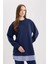 Regular Fit Bisiklet Yaka Basic Düz Sweatshirt Tunik A9529AX25SP 9
