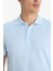 Slim Fit Dar Kesim Polo Yaka Kısa Kollu Pamuklu Modal Karışımlı Basic Düz Tişört M6609AZ25SP 11