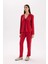 Pijama Takımı Regular Fit Uzun Kollu Üst Uzun Alt-Fall in Love E2246AXNS 9
