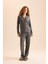 Pijama Takımı Regular Fit Uzun Kollu Üst Uzun Alt-Fall in Love E2246AXNS 11