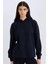 Relax Fit Kapüşonlu Basic Düz Sweatshirt 10