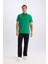 %100 Pamuk Regular Fit Polo Yaka Kısa Kollu Basic Düz Tişört E2348AX24AU 8