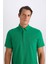%100 Pamuk Regular Fit Polo Yaka Kısa Kollu Basic Düz Tişört E2348AX24AU 10