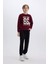 Erkek Çocuk 2'li Takım Baskılı Sweatshirt Beli Lastikli Eşofman Altı E1935A824CW 7