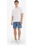 Slim Fit Dar Kesim Cepli Pamuklu Basic Düz Bermuda Şort W1105AZ25SP 9