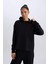 Fit Standart Fit Kapüşonlu Skuba Dalgıç Kumaş Sporcu Basic Düz Sweatshirt A5626AX25SP 13