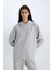 Relax Fit Kapüşonlu Basic Düz Sweatshirt E1995AX24WN 12