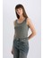 Slim Fit Dar Kesim U Yaka Basic Düz Atlet I1059AZ25SM 10