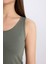 Slim Fit Dar Kesim U Yaka Basic Düz Atlet I1059AZ25SM 11